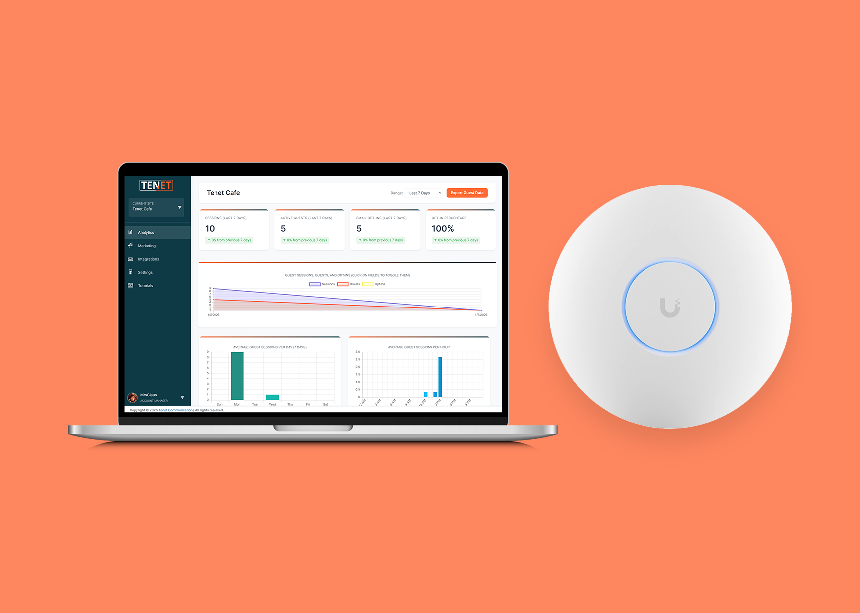 Tenet Guest WiFi Unit & Service